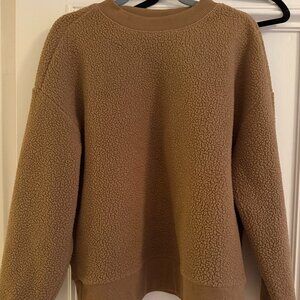 Everlane: ReNew Tan Fleece Raglan Sweatshirt, Size: Large